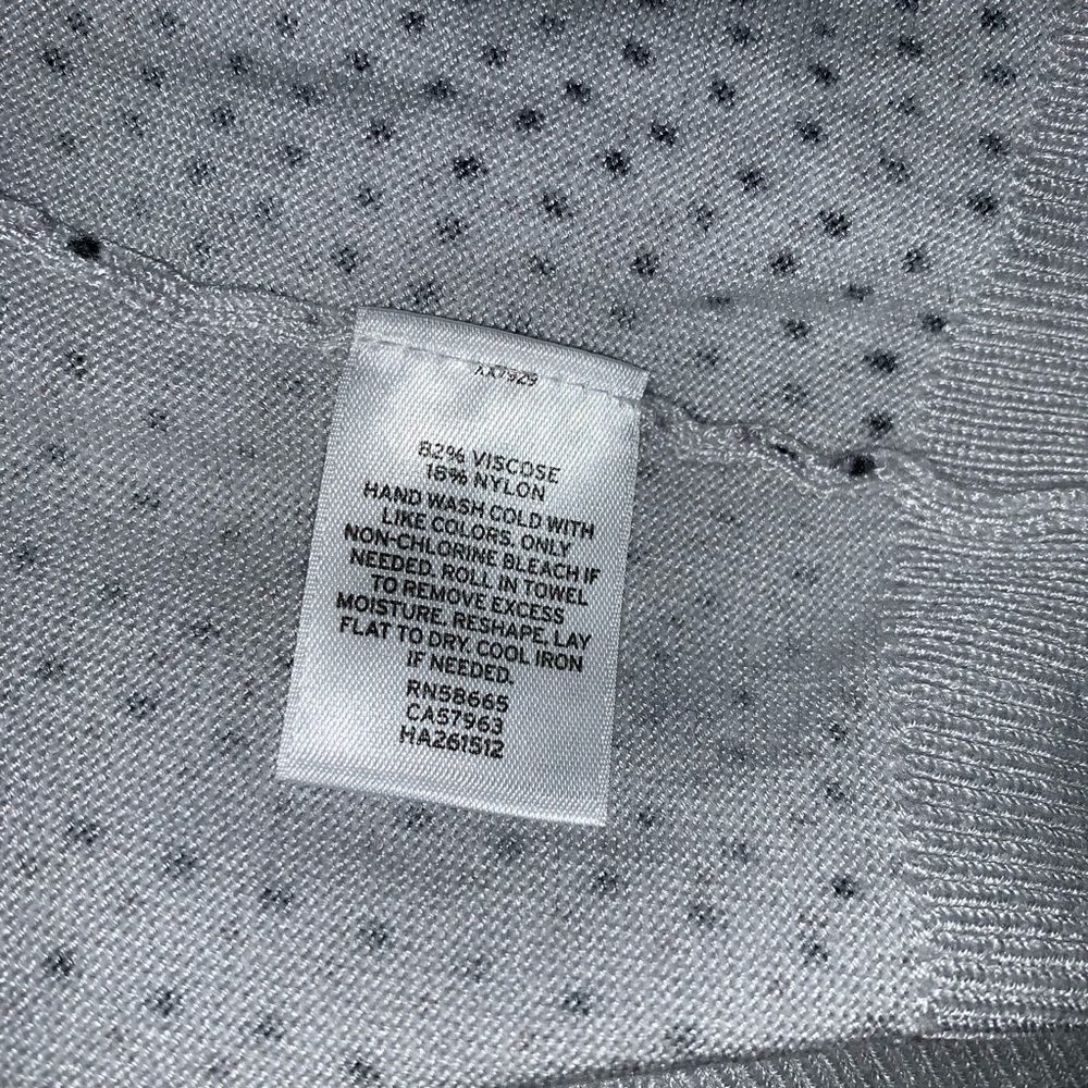 Halogen button up cardigan gray with black dots - Picture 3 of 7